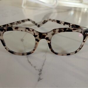 Ambr Juno Focus Blue Light Protection Gray Tortoise Shell Women's Glasses